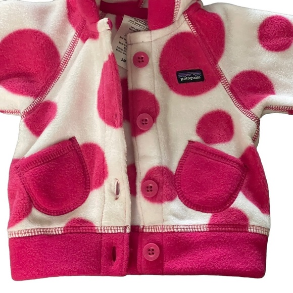 Patagonia 3M Fleece Pink & White Polka Dot Sweater - Picture 4 of 11